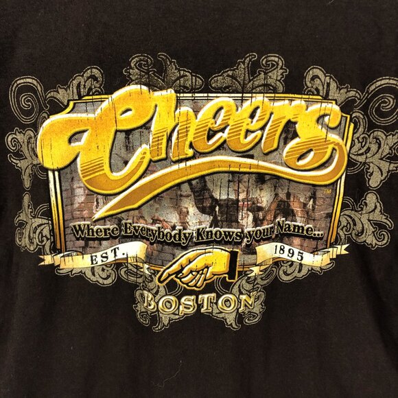 Cheers Boston Brown Graphic Tee Shirt Size Large - Picture 2 of 6